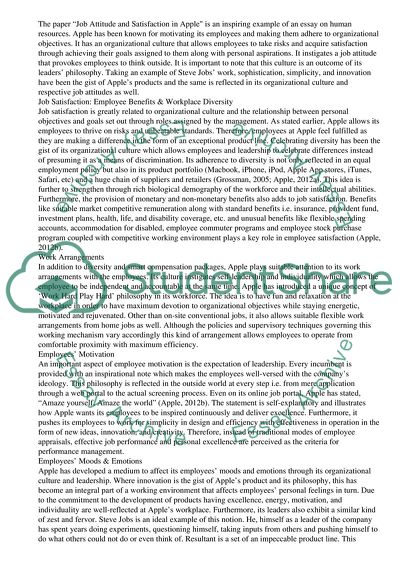 Employees Performance And Motivation At Apple