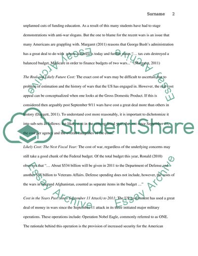 US Cost of Recent Wars: Is It Worth It or Is It An Economic Burden