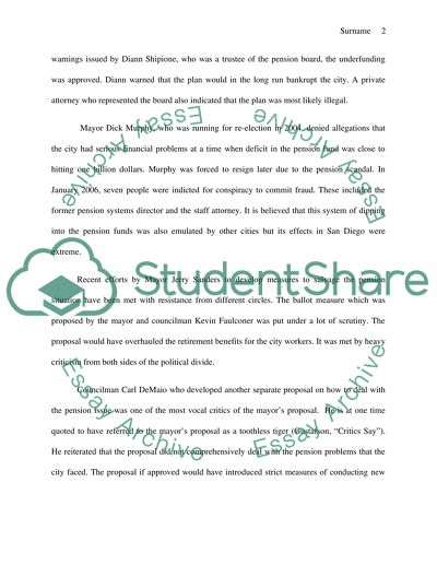 San diego pension crisis