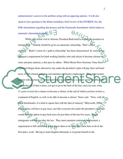 The Immigration Debate from a Legal, Economic and Social View