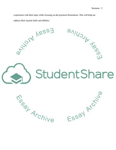 Addressing a Wide Range of Skills and Abilities in Classroom