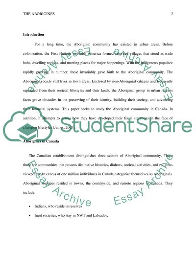 Economic development in Aboriginal communities