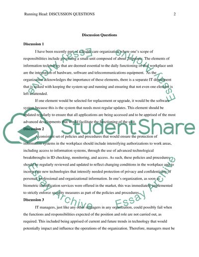 Discussion Questions