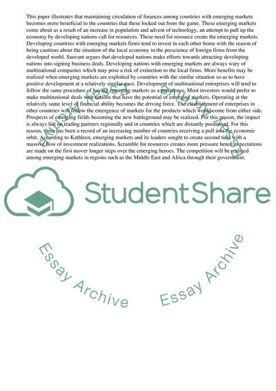 Emerging Market Firms Investing in Each Others Home