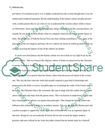 The Impact of the Islamic Culture on Western Culture