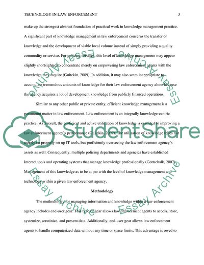 Management and Technology within a Law Enforcement Agency