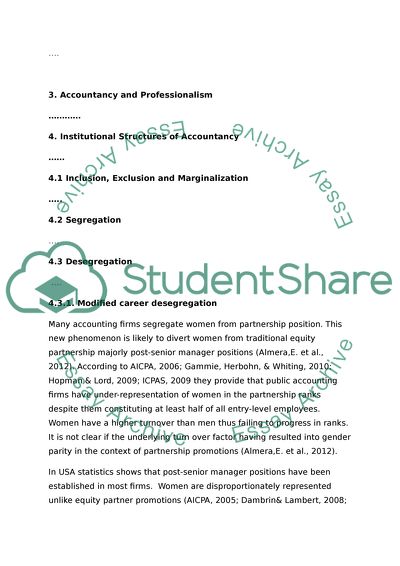 Modified Career Desegregation