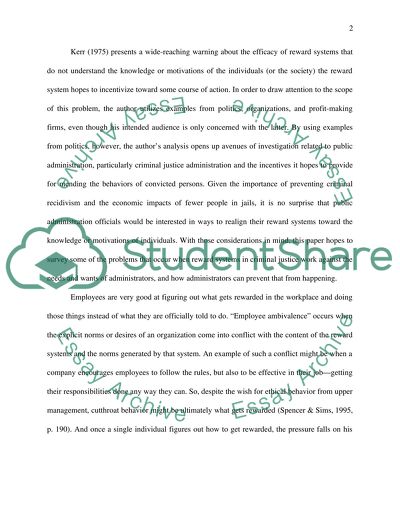 Conflicting Reward Systems and Their Impact on Criminal Justice Administration