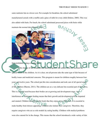 The Public Needs to Know