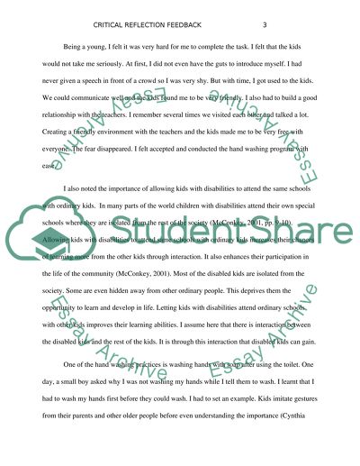 Critical Reflection Feedback