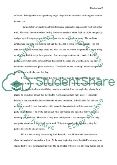 Mediation Advocacy and Practice