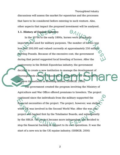 The British Sport Horse Industry