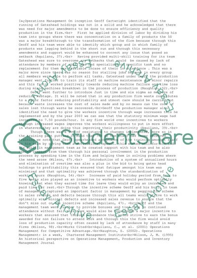 Business Operations Management