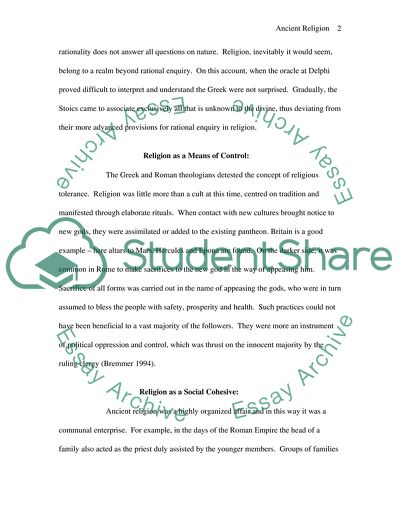 Religion in the Ancient World