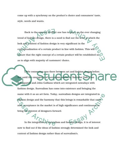 Surrealism in fashion design