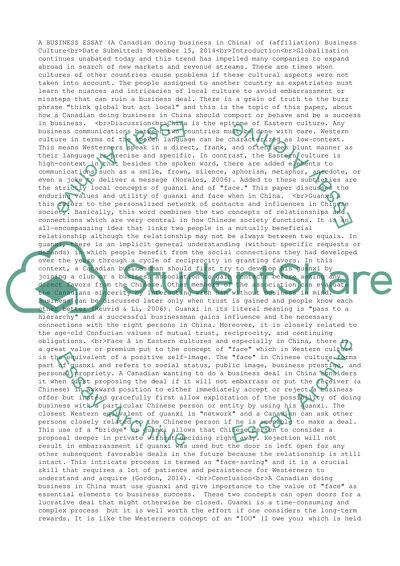 How Canadian doing business in China