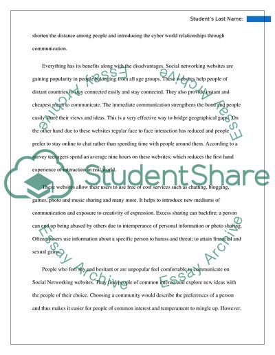 Pros and Cons Social Networking Sites Affect on Relationships and Health