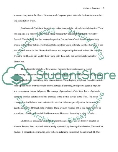 The Problem With the Principles of Abortion and Moral Controversy