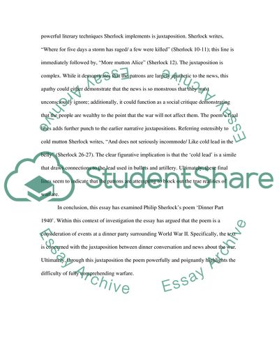 A commentary on the poem