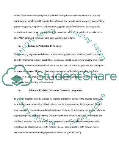 Why Do So Many Mergers Often Fail