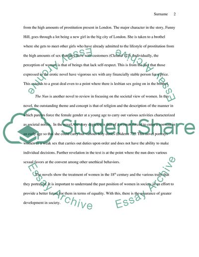 The treatment of Women in the Society during the 18th Century