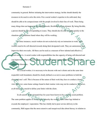 Social Workers Skills