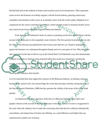 Norman Finkelstein: The Holocaust Industry