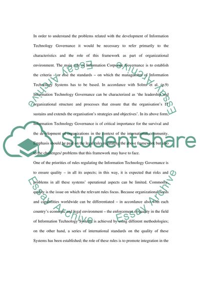 Information Technology Governance