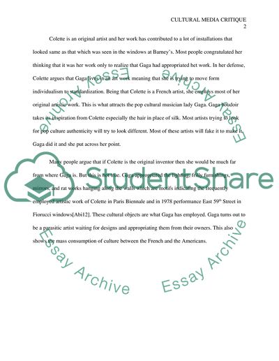 Cultural/Media Critique