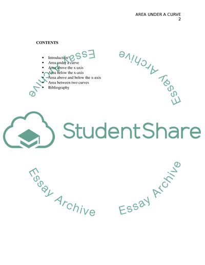 Area under the curve