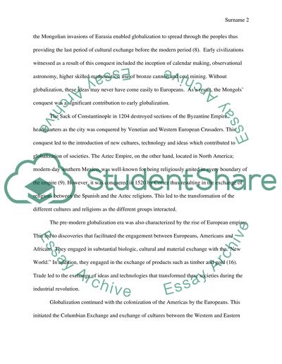 Globalization in its earliest stages