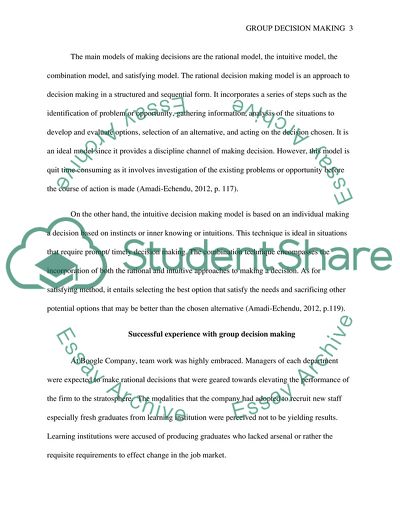 Decision-Making Paper