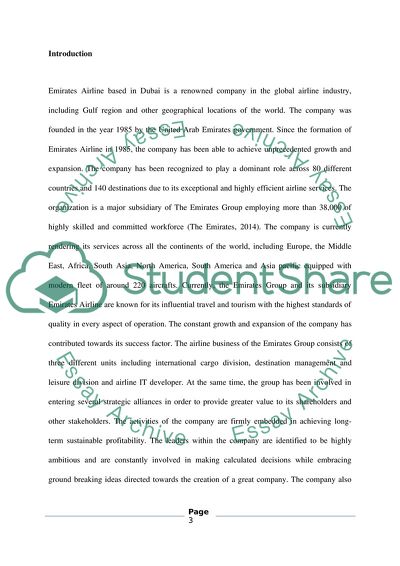 Financial Objectives of Emirates Airline