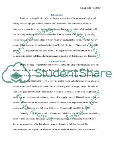 E-Business and its Rules