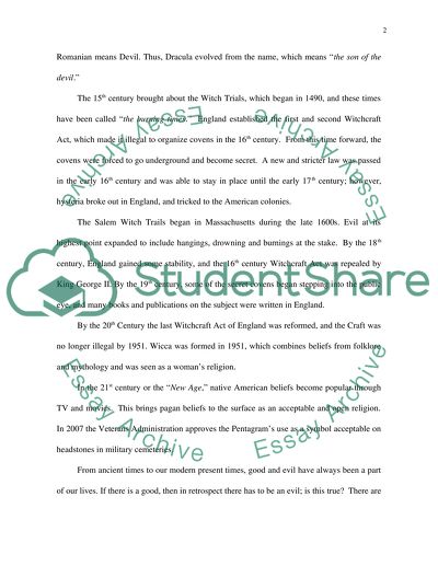 How Evil Has Evolved from the Early Witch Craze to Contemporary Ideas on Evil