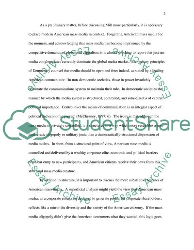 John Stuart Mills On Liberty as applied to an issue of modern times