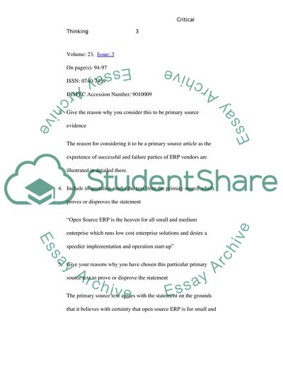 Primary Source of an Article