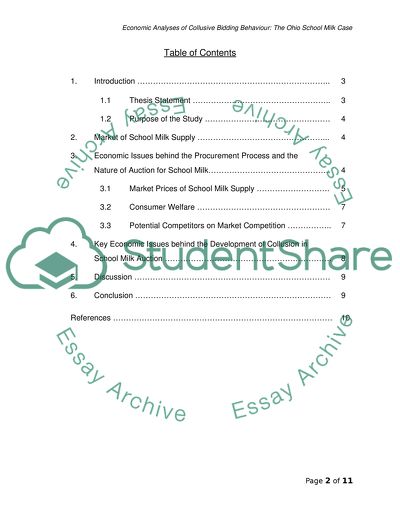 Economic Analyses of Collusive Bidding Behavior