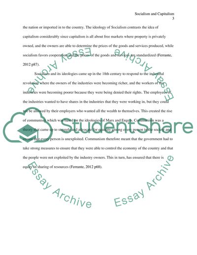 Socialism and capitalism