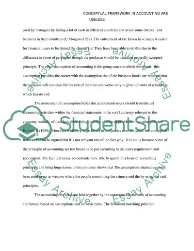 Conceptual Frameworks in Accounting