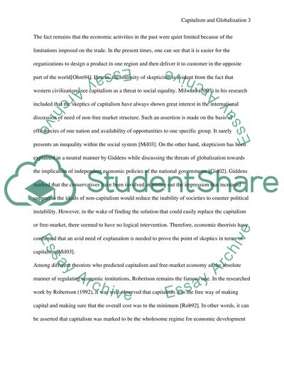 Capitalism and Globalization in Business Environment