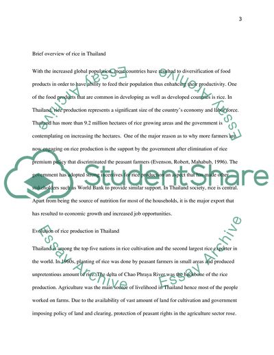 Rice: Natural resources in Thailand