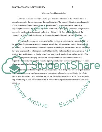 Practicing Corporate Social Responsibility is good for Business