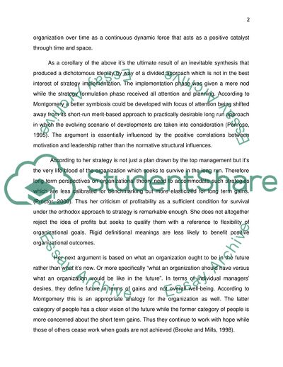 Perspectives in Corporate Strategy