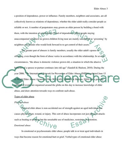 Elder Abuse in the US