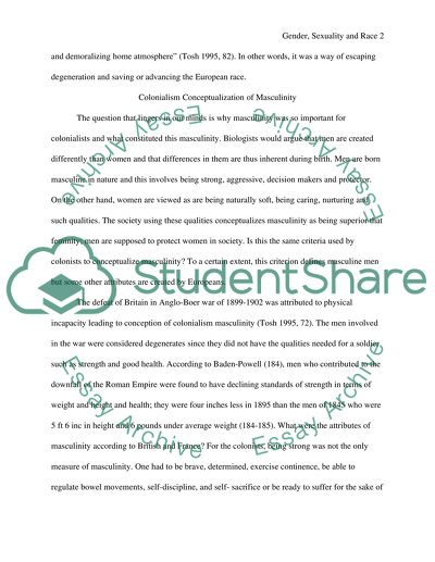 Colonialism Conceptualization of Masculinity