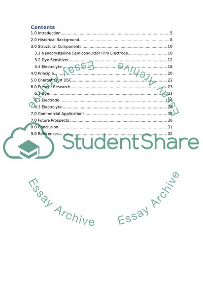 Dye-Sentitised Solar Cells