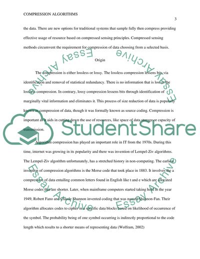 Compression Algorithms