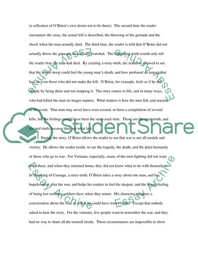 Story-truth versus Happening-truth in Tim OBriens Book The Things They Carried