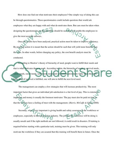 Workforce Motivation